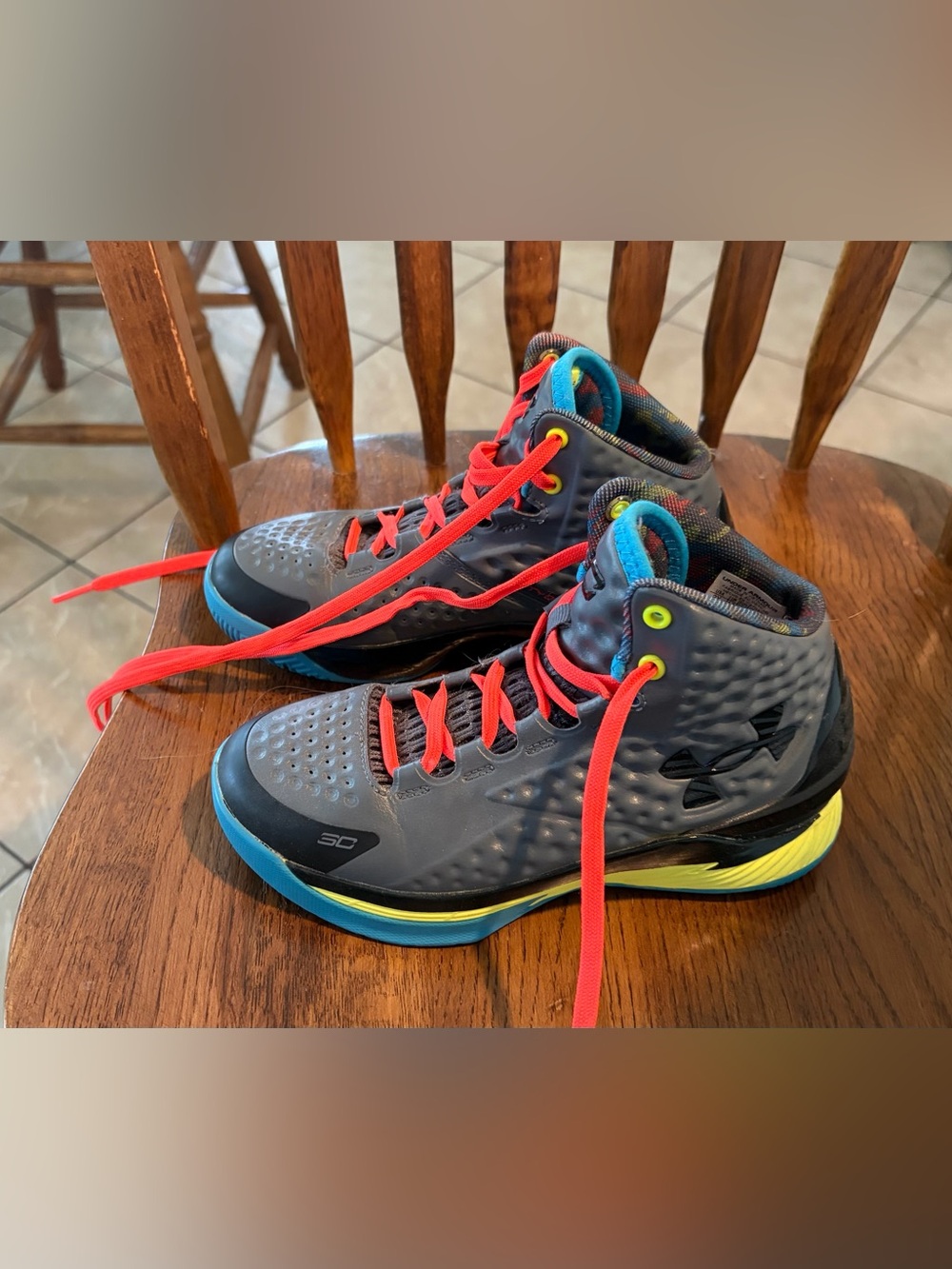 Under Armour Curry 1 Retro 'Sour Patch Kids' basketball sneakers Pitch Gray